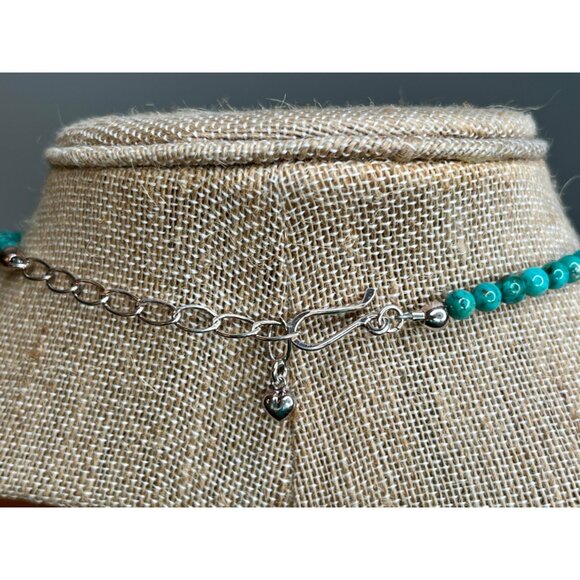 Jay King Turquoise Gemstone Teardrop Necklace With Sterling Silver Clasp - Picture 12 of 13